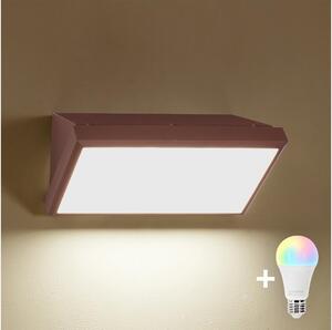 Brilagi - LED RGBW Applique da esterno TRIANGLE 1xE27/9W/230V marrone IP65