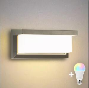 Brilagi - Applique da esterno LED RGBW BRICKY 1xE27/9W/230V grigio IP54