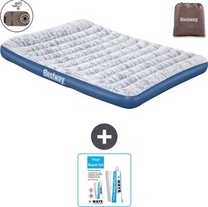 Materasso gonfiabile Bestway - 2 persone - 152 x 203 x 30 cm - Blu - Accessori inclusi