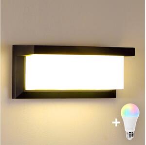 Brilagi - LED RGBW Applique da esterno BRICKY 1xE27/9W/230V nero IP54