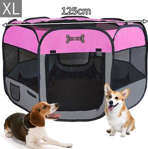 Mucola box per cuccioli richiudibile recinto per animali recinto per cani recinto per conigli recinto per correre liberi recinto per correre liberi - Rosa