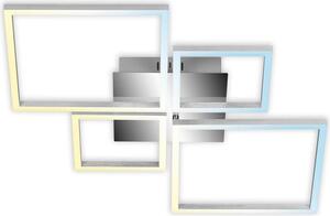 Lampada da soffitto a LED telecomando CCT cromato 40W dimmerabile metallo Briloner