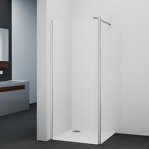 Schermo doccia 90cm MARWELL Schermo laterale per cabina doccia cromo BRIGHT Schermo laterale - 90x195cm - installabile a testa in giù - con staffa di stabilizzazione - profili in alluminio di alta qualità