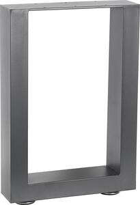 Set di 2 pattini per tavolo in acciaio 30×43 cm grigio, stile industriale, protezioni per pavimenti