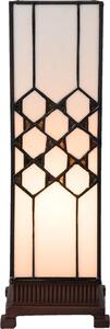 Lampada da tavolo Tiffany Clayre & Eef 12x12x36 cm Vetro bianco