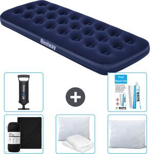 Materasso gonfiabile Bestway - 1 persona - 76 x 185 x 22 cm - Blu - Accessori inclusi