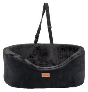 Seggiolino per cani BOUTIQUEZOO-Comodo seggiolino da viaggio per cani di grossa taglia, posizione alta con cintura di sicurezza, lavabile- 80x60x32 cm
