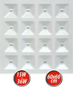 Linea LED Pannello LED 15W - 36W 8 livelli di potenza 60x60cm plafoniera bianco neutro 4000K 2250lm - 5040lm plafoniera pannello LED incl. trasformatore angolare