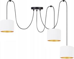 Lampada da soffitto bianca lampada in velluto vintage moderna E27 lampada di design a 3 luci N230-P3-W