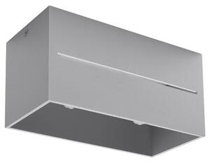 Lampada da soffitto LOBO 2 grigio 2xG9 8W alluminio 10x10x20cm Sollux Lighting