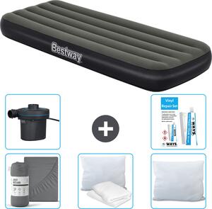 Materasso gonfiabile Bestway - 1 persona - 76 x 185 x 25 cm - Verde - Accessori inclusi