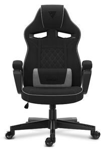 SENSE7 Knight Sedia da gioco in tessuto nero-grigio - Sedia da ufficio ergonomica Sedia da scrivania Sedia da computer Sedia da gaming Sedia da corsa 120 kg
