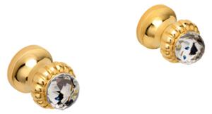Coppia rubinetti incasso doccia Crystal oro lucido con maniglie swarovski