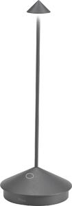 Lampada a led da tavolo Pina Pro Grigio Scuro ricaricabile e dimmerabile senza fili Zafferano 2200-2700-3000K