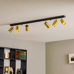 Nowodvorski Lighting Faretto da soffitto Eye Spot a 6 luci, nero/ottone