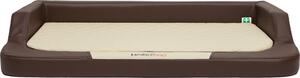 Cuscino per cani Cesto per cani Divano per cani Ortopedico per cani da compagnia Lavabile - Medico Lux 120 x 80 x 19 cm [taglia: XXL] - Marrone con beige