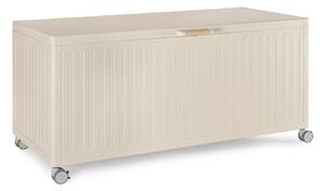 Baule Contenitore da Esterno 164,8x72x70h cm Apertura Facile e Ruote in Alluminio Ocean M Seta