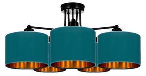 Lampada da soffitto turchese luce vintage moderna E27 lampada di design a 5 fiamme N230-E5-T