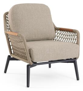 Poltrona da Giardino con Cuscini 75x98x85h cm in Alluminio e PP Eulero Antracite