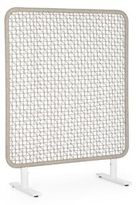 Paravento da Esterno 120x50x150h cm in Alluminio e PP Babilo Bianco e Grigio