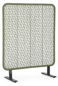 Paravento da Esterno 120x50x150h cm in Alluminio e PP Babilo Antracite e Verde