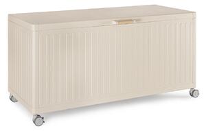 Baule Contenitore da Esterno 141,6x72x70h cm Apertura Facile e Ruote in Alluminio Ocean S Seta
