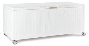 Baule Contenitore da Esterno 182x89,4x70h cm Apertura Facile e Ruote in Alluminio Ocean L Bianco