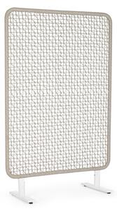 Paravento da Esterno 120x50x180h cm in Alluminio e PP Babilo Bianco e Grigio