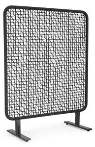 Paravento da Esterno 120x50x150h cm in Alluminio e PP Babilo Antracite e Nero