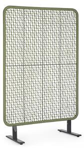 Paravento da Esterno 120x50x180h cm in Alluminio e PP Babilo Antracite e Verde