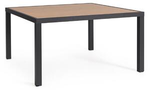 Tavolo da Esterno 136x136x75h cm in Alluminio e Polywood Hilija Naturale e Antracite