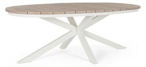 Tavolo Ovale da Giardino 218x115x75h cm in Alluminio e Polywood Zelmar Timber e Vapor