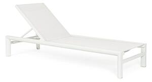 Lettino Prendisole da Esterno 74x200x98-32h cm Schienale a 4 Posizioni in Alluminio e Textilene Skipper Vapor