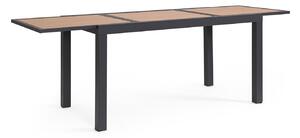 Tavolo Allungabile da Esterno 140-210x77x75h cm in Alluminio e Polywood Hilija Naturale e Antracite