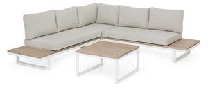 Set 4 Pezzi Salotto da Giardino con 2 Divani 1 Poltrona Angolare e Tavolino Zelmar Vapor