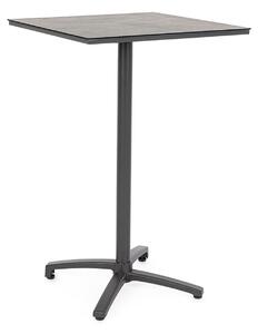 Tavolo da Bar da Giardino 70x70x110h cm in Alluminio e HPL Claret Alto Antracite Dark