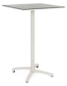 Tavolo da Bar da Giardino 70x70x110h cm in Alluminio e HPL Claret Alto Wall