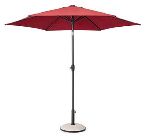 Ombrellone da Giardino con Snodo 6 Stecche Ø270x235h cm Telo in Poliestere Kalife Burgundy