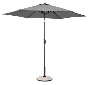 Ombrellone da Giardino con Snodo 6 Stecche Ø270x235h cm Telo in Poliestere Kalife Grigio Scuro