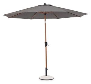 Ombrellone da Giardino con Snodo 8 Stecche Ø300x246h cm Telo in Poliestere Palinuro Naturale e Grigio