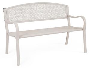 Panchina da Giardino 123x55x84h cm in Acciaio Verniciato Lizette Grigio