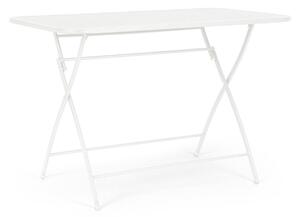 Tavolo da Esterno Pieghevole 110x70x72h cm in Acciaio Verniciato Yvonne Bianco