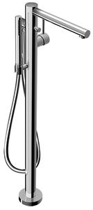 Miscelatore colonna monocomando per vasca esterno da terra con deviatore e kit doccia modello Simply F.lli Gaboli