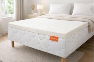 Topper ergonomico in schiuma fredda, 90 x 200 cm, 5 cm, H3, coprimaterasso rigido, sleepling