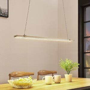 Lampada a sospensione LED Tymon, estraibile Tymon Lucande, dimmerabile, Alluminio / Grigio / Zincato, Soggiorno / Sala da pranzo, Metallo, Moderno