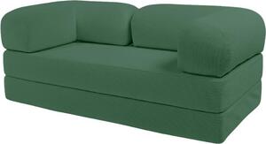 Divano letto 2 posti modulare in velluto a coste BANANAIR 90x180 cm verde
