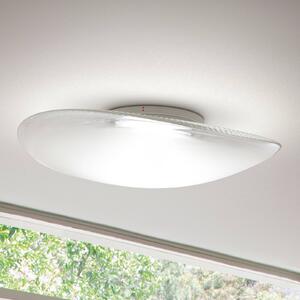 Fabbian Plafoniera in vetro Loop sinuosa con LED da 3000 K