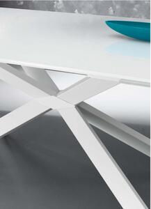Eurosedia - Tavolo Osaka allungabile in vetro serigrafato bianco