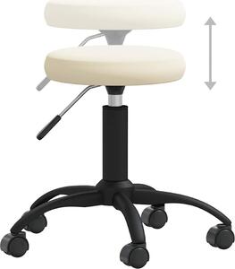 Sedia Girevole da Ufficio Crema in Velluto