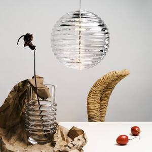 Tom Dixon Lampada LED a sospensione Press Sphere, vetro trasparente Ø 30 cm 927